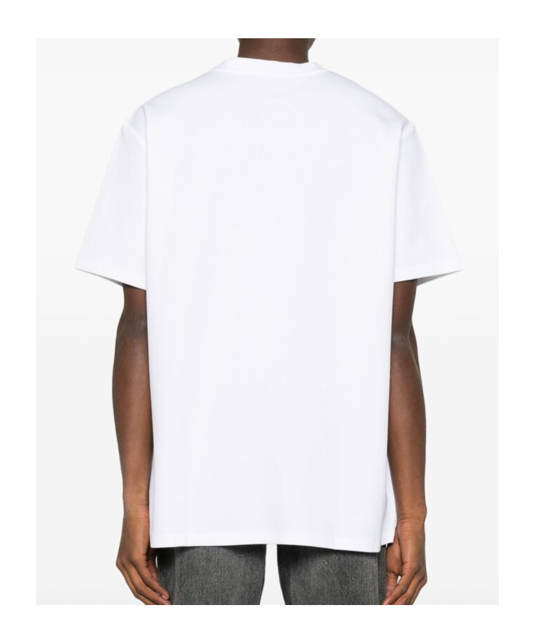 Balmain Logo Embroidered Crewneck T-shirt In White