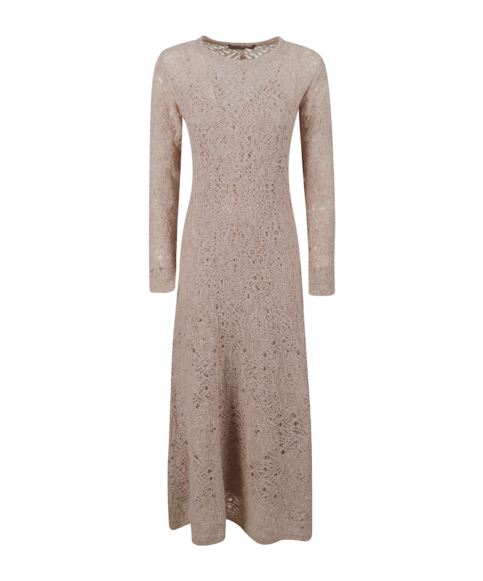 D Exterior Pleated Detail Dress In Brown