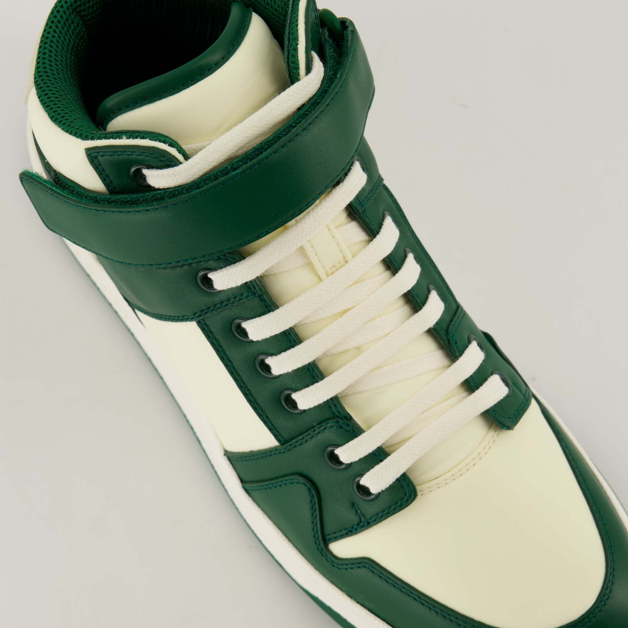 Saint Laurent Lax Lace-up Sneakers In Green