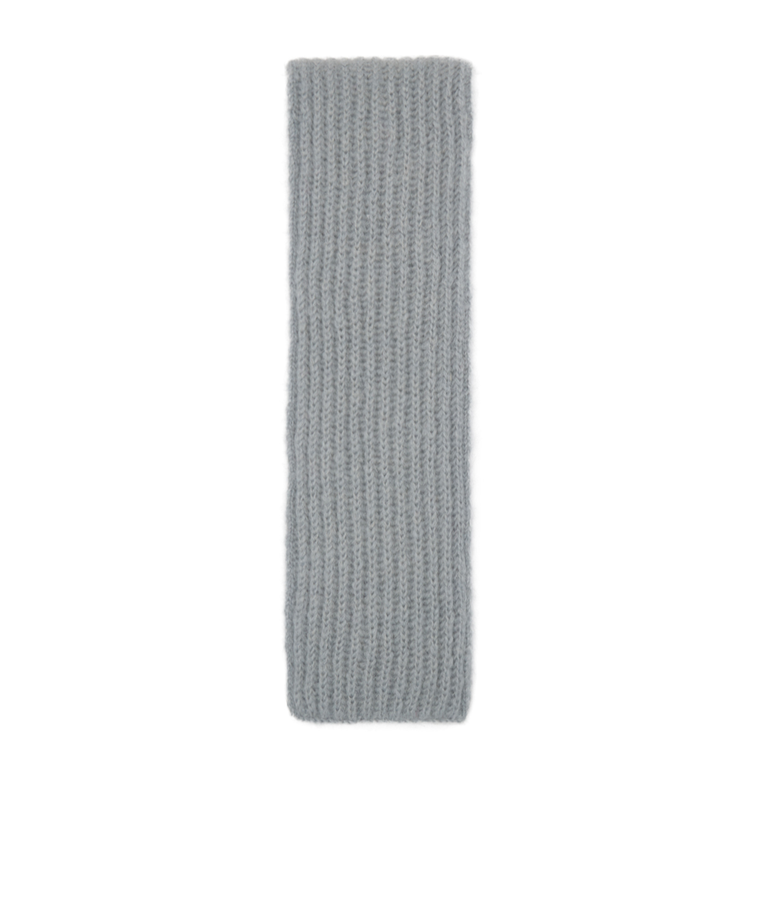 Jil Sander Rib Knitted Scarf In Gray
