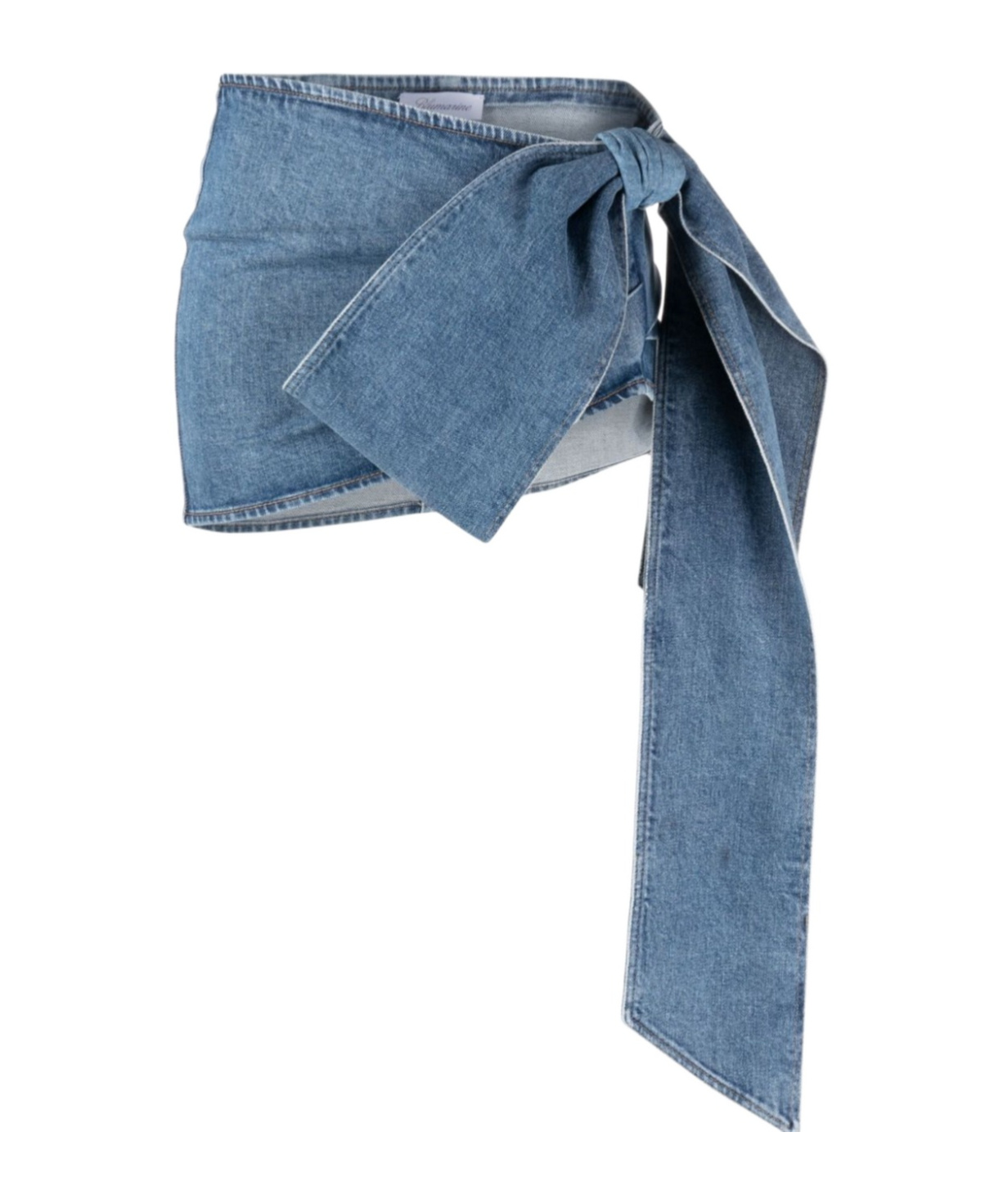 Blumarine Denim Miniskirt In Blue
