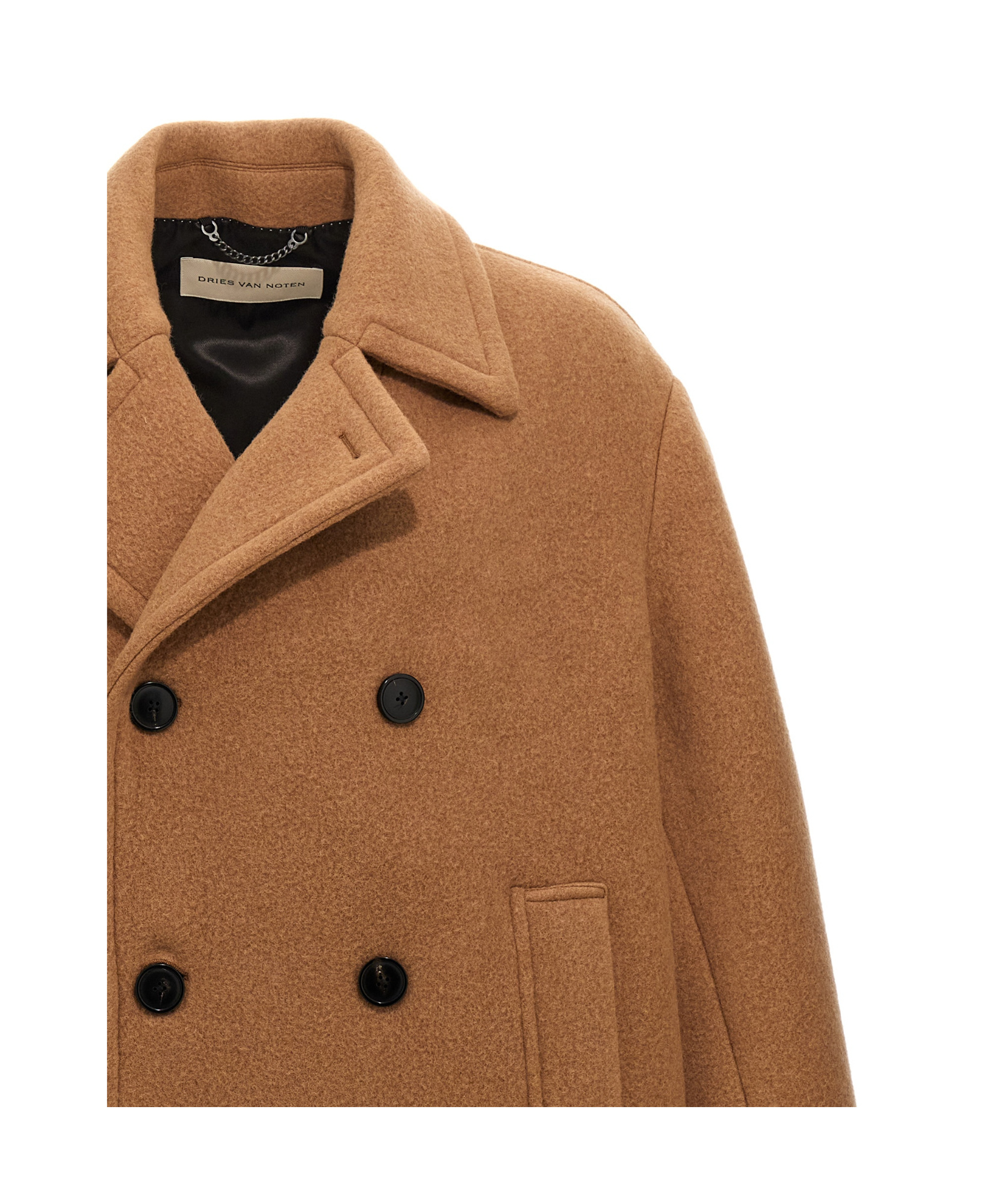 Dries Van Noten Wool Coat For Men In Brown