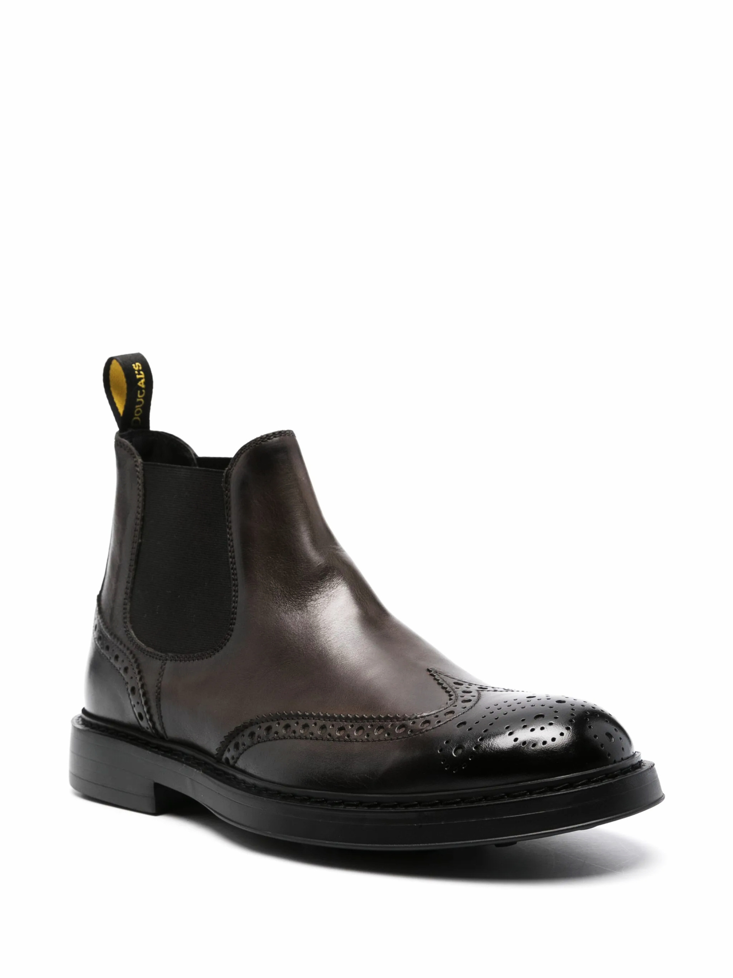 Doucal's Perforated-detail Chelsea Boots In Black