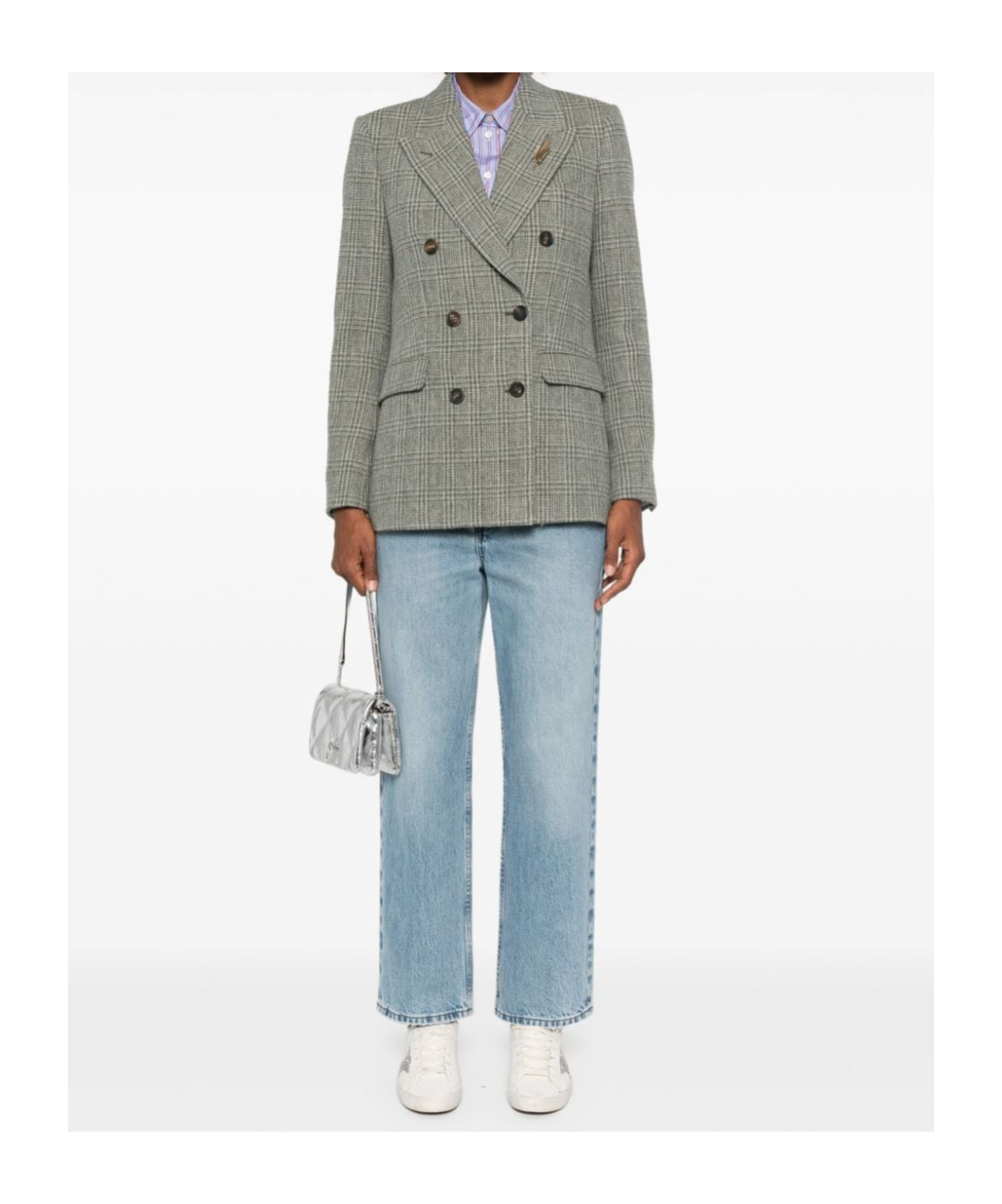 Golden Goose Diva Jackets Green In Gray