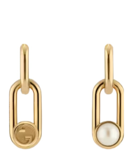 Gucci Earrings With Mobile Pearls In Gold