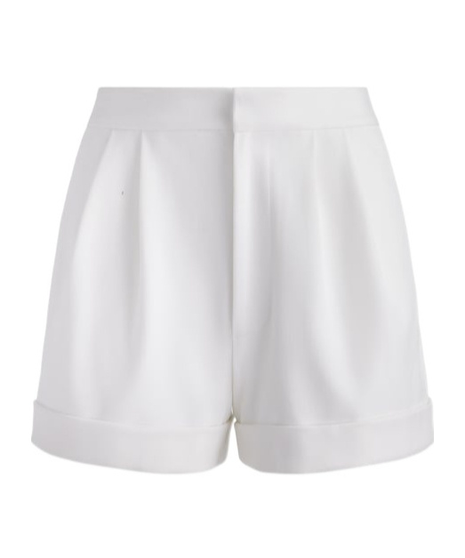 Alice And Olivia Conry Cuff Short In Off-white