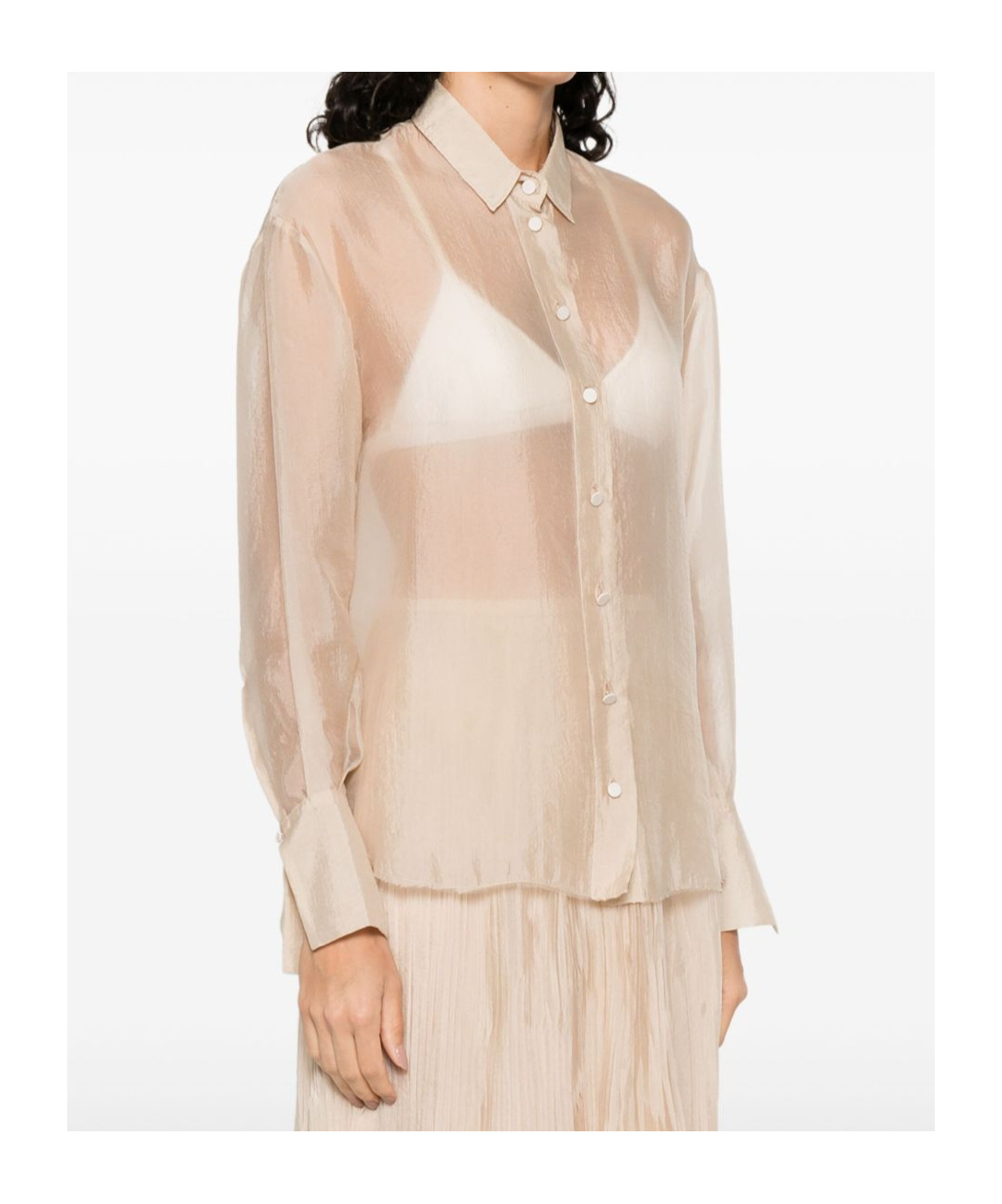 Forte Forte Organza Button-front Shirt In Neutral