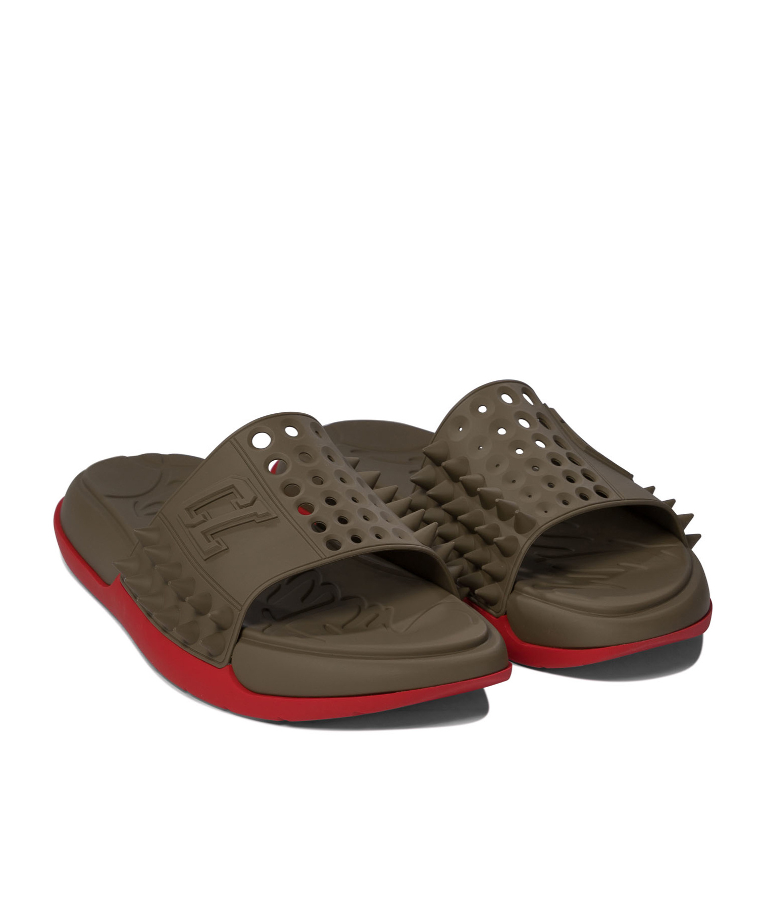 Christian Louboutin Louboutin Men Mule Take It Easy Flat Rubber In Brown