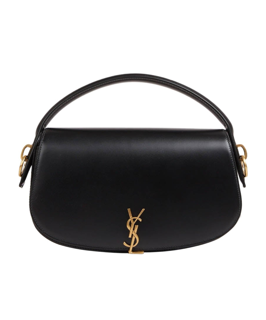 Saint Laurent Ysl Flap Crossbody Bag In Leather In Black