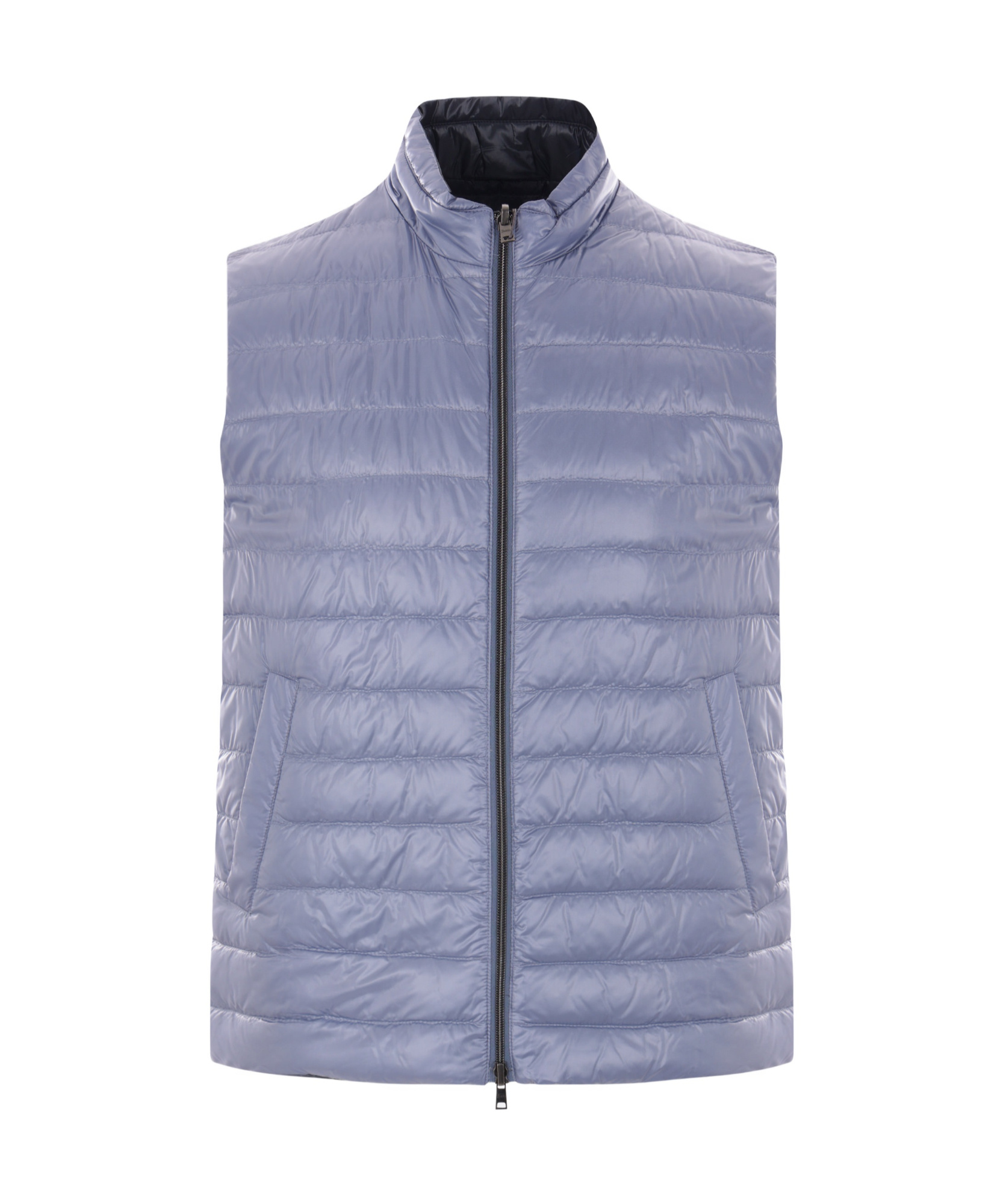 Shop Herno Reversible Puffer Gilet In Blue