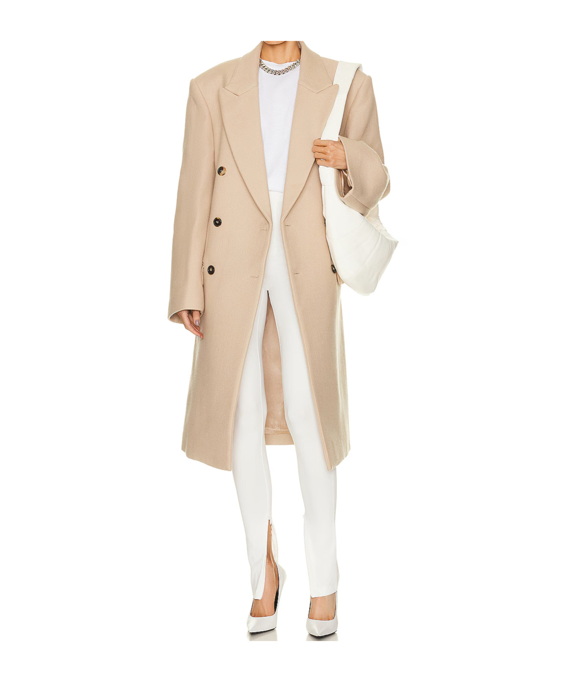 Wardrobe.nyc Beige Hailey Bieber Edition Double-breasted Coat In Neutral
