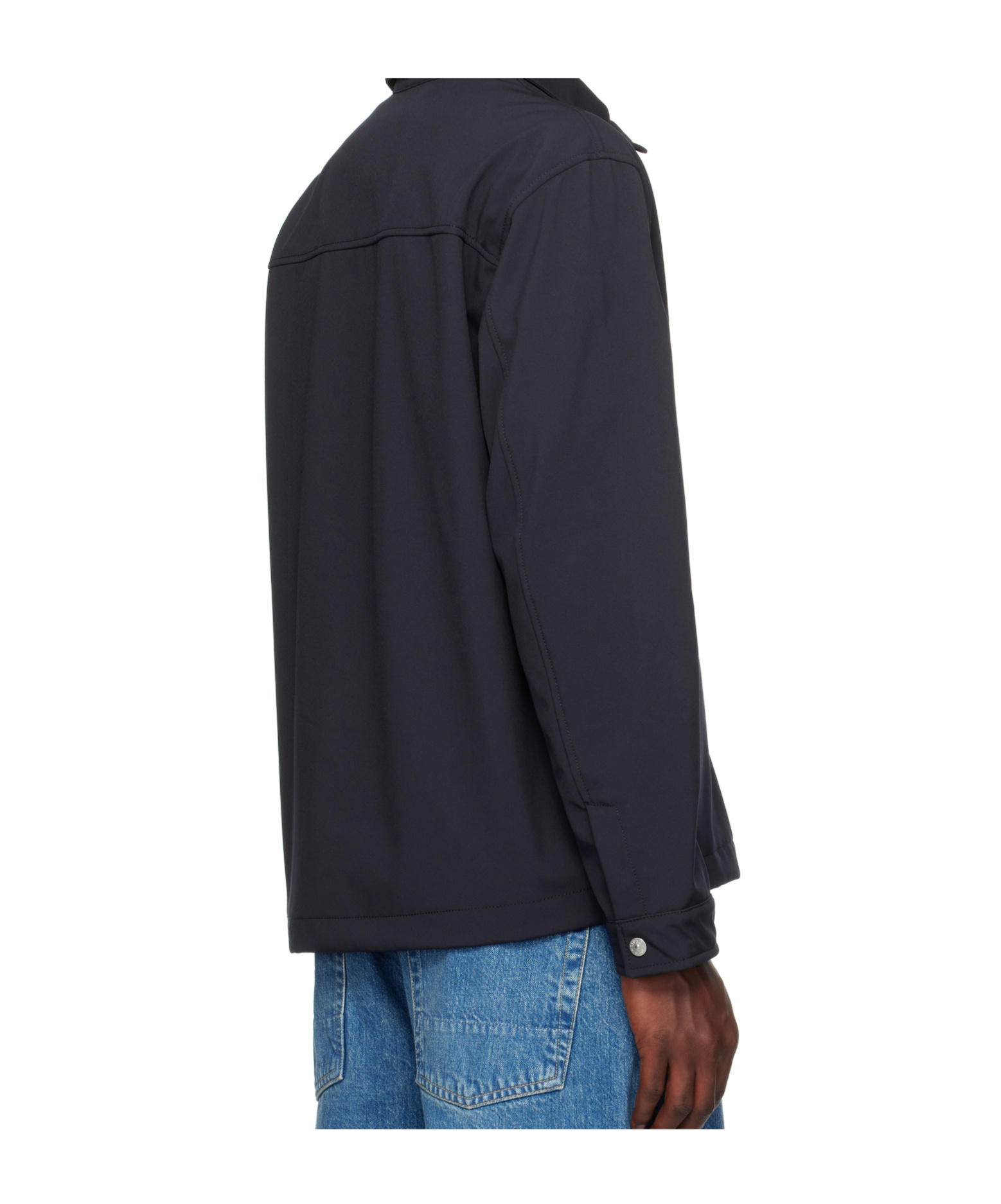 Stone Island Navy Q100003 Soft Shell Jacket In Blue