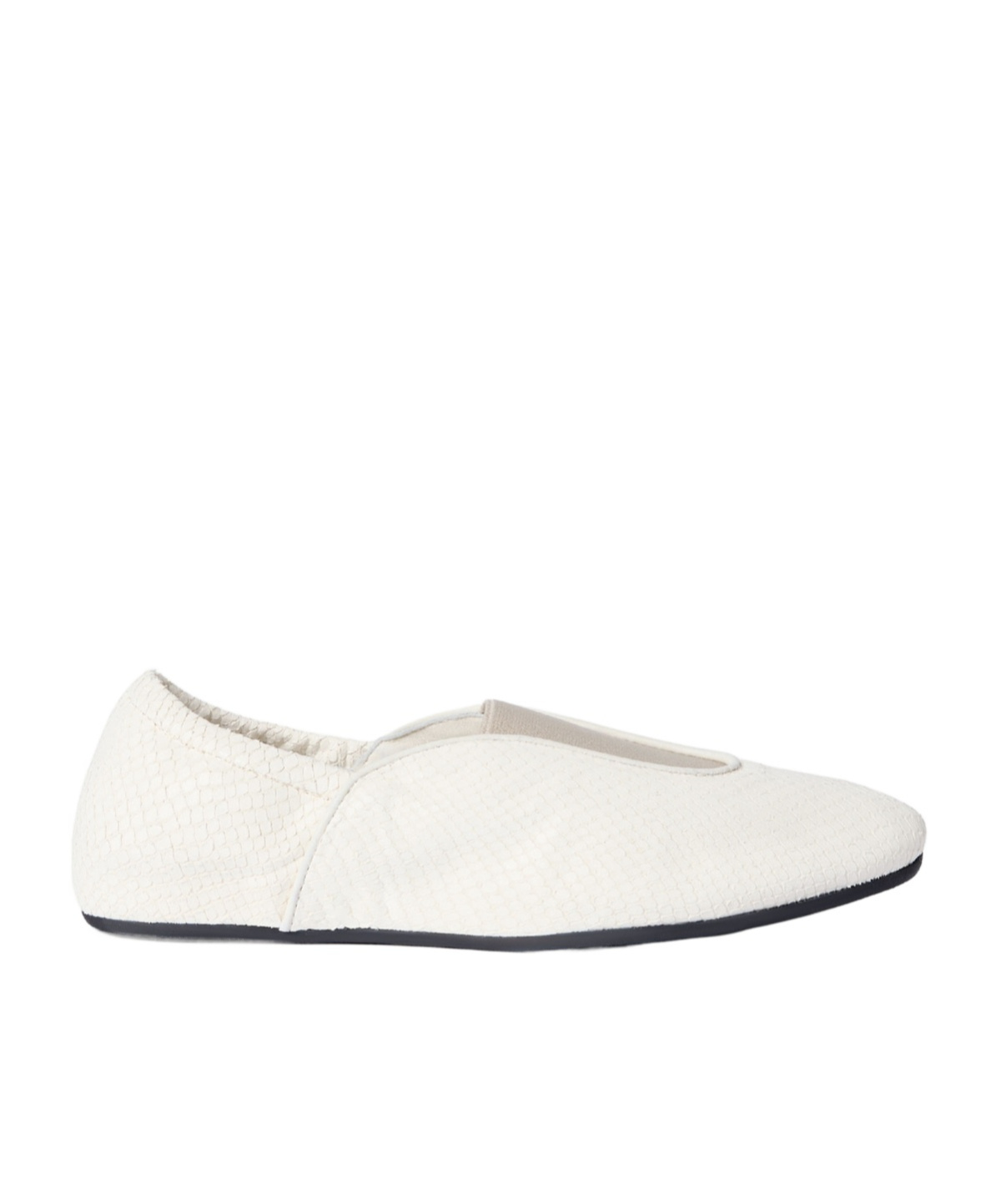 Jacquemus Round-toe Ballet Flats In Off White