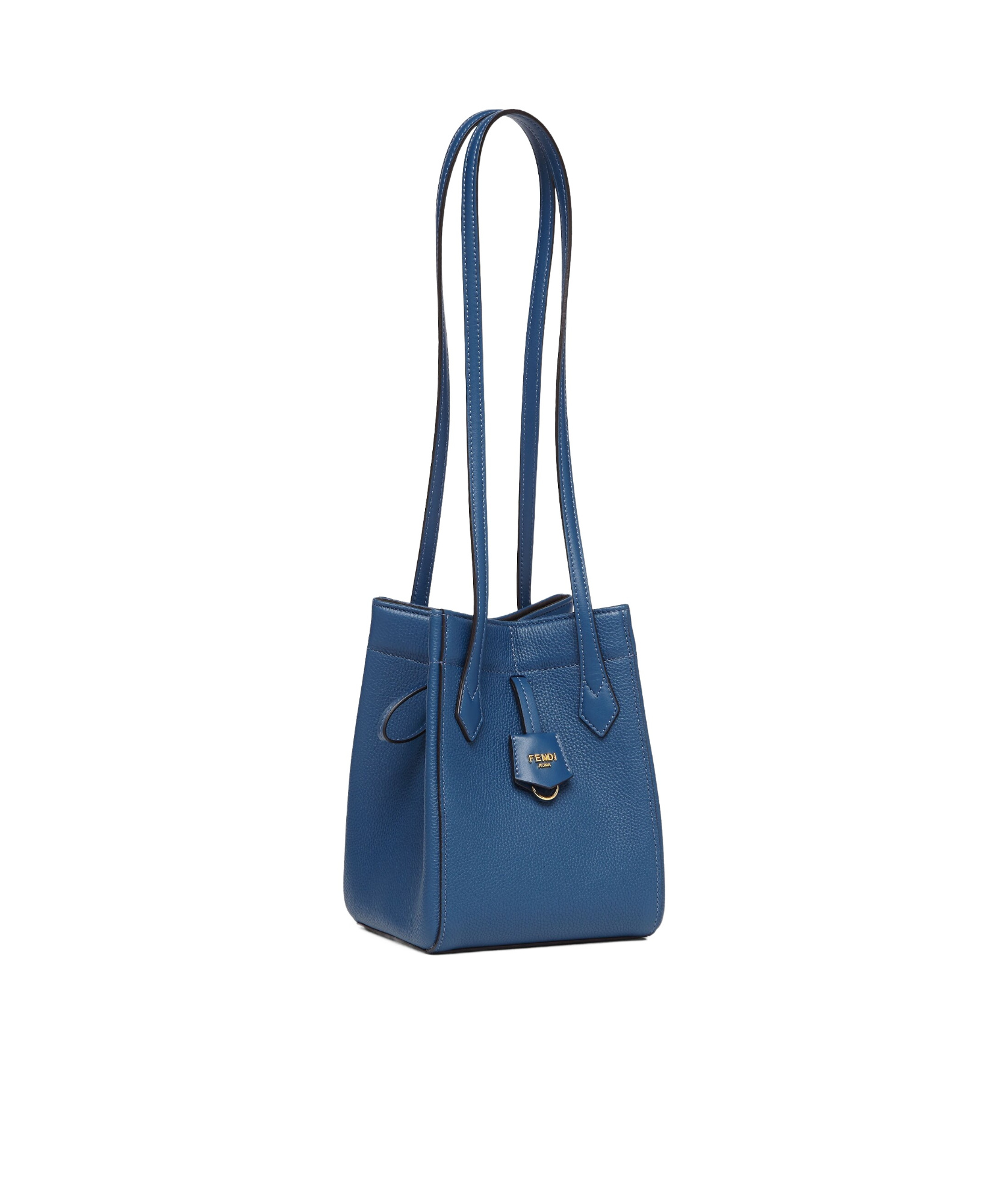 Fendi Origami Mini Leather Shoulder Bag In Blue