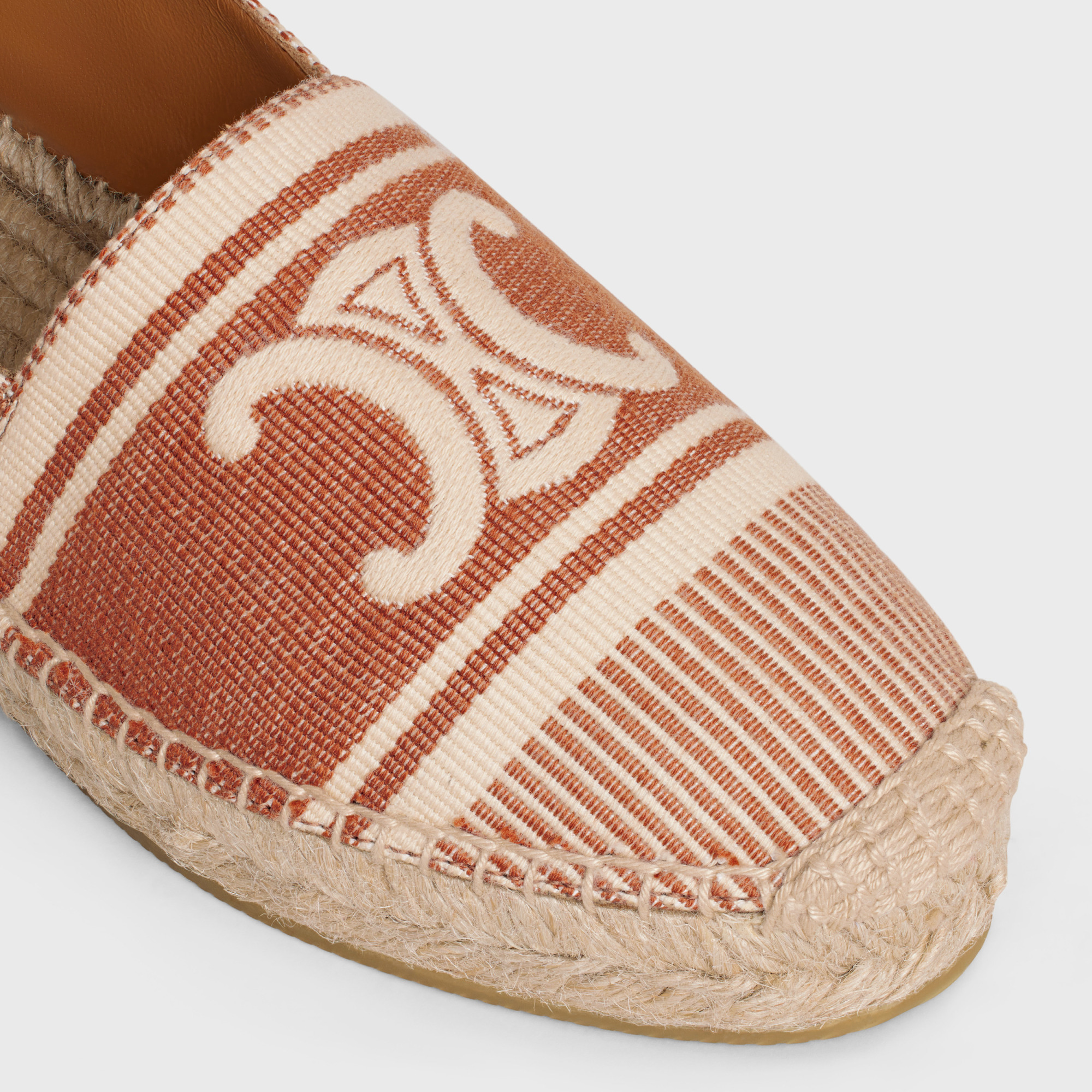 Celine Triomphe Canvas Espadrille In Nude