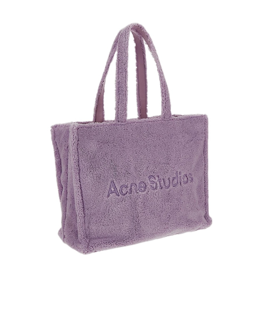 Acne Studios Logo Handbag In Purple
