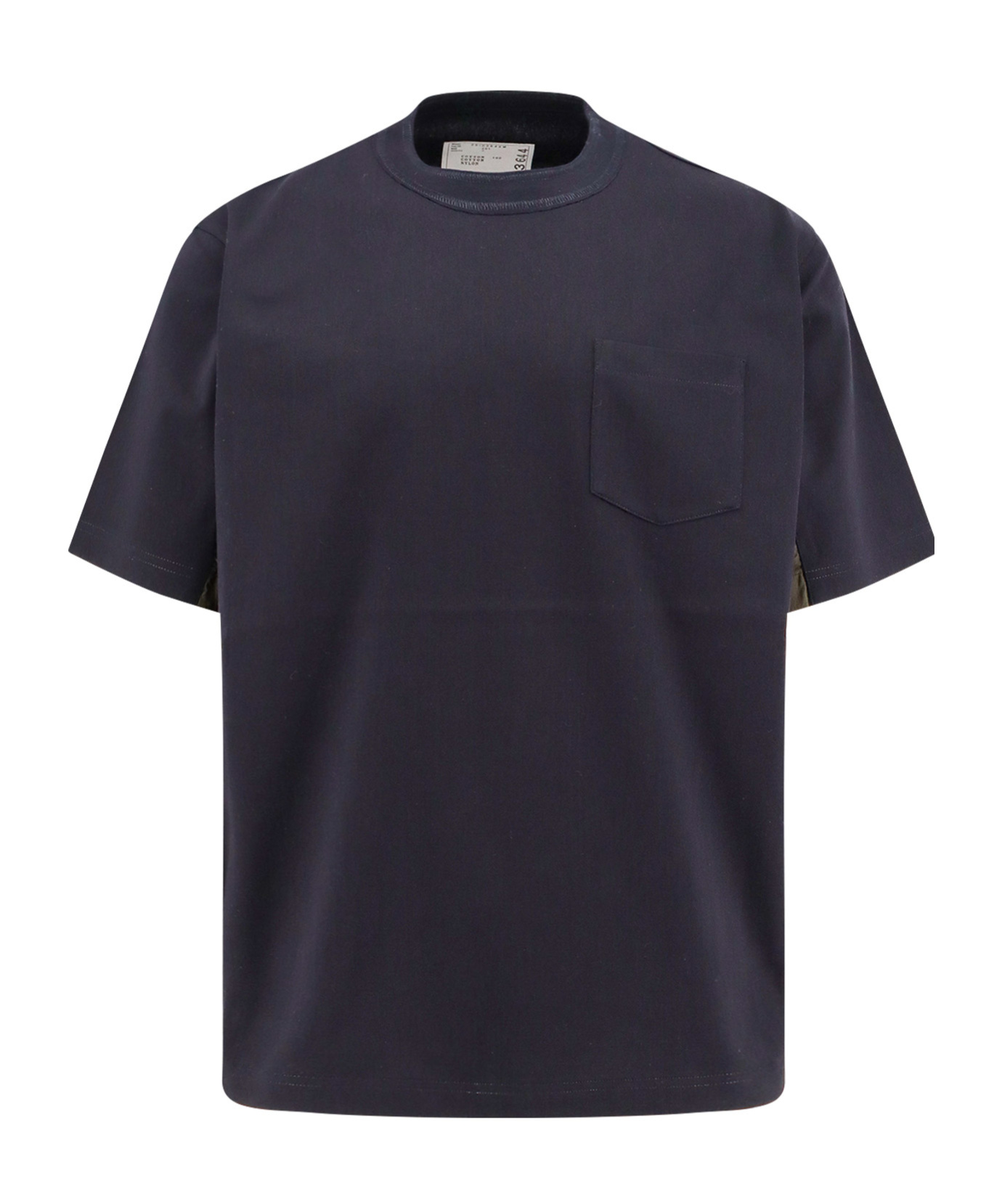 Sacai Short Sleeved Crewneck T-shirt In Black