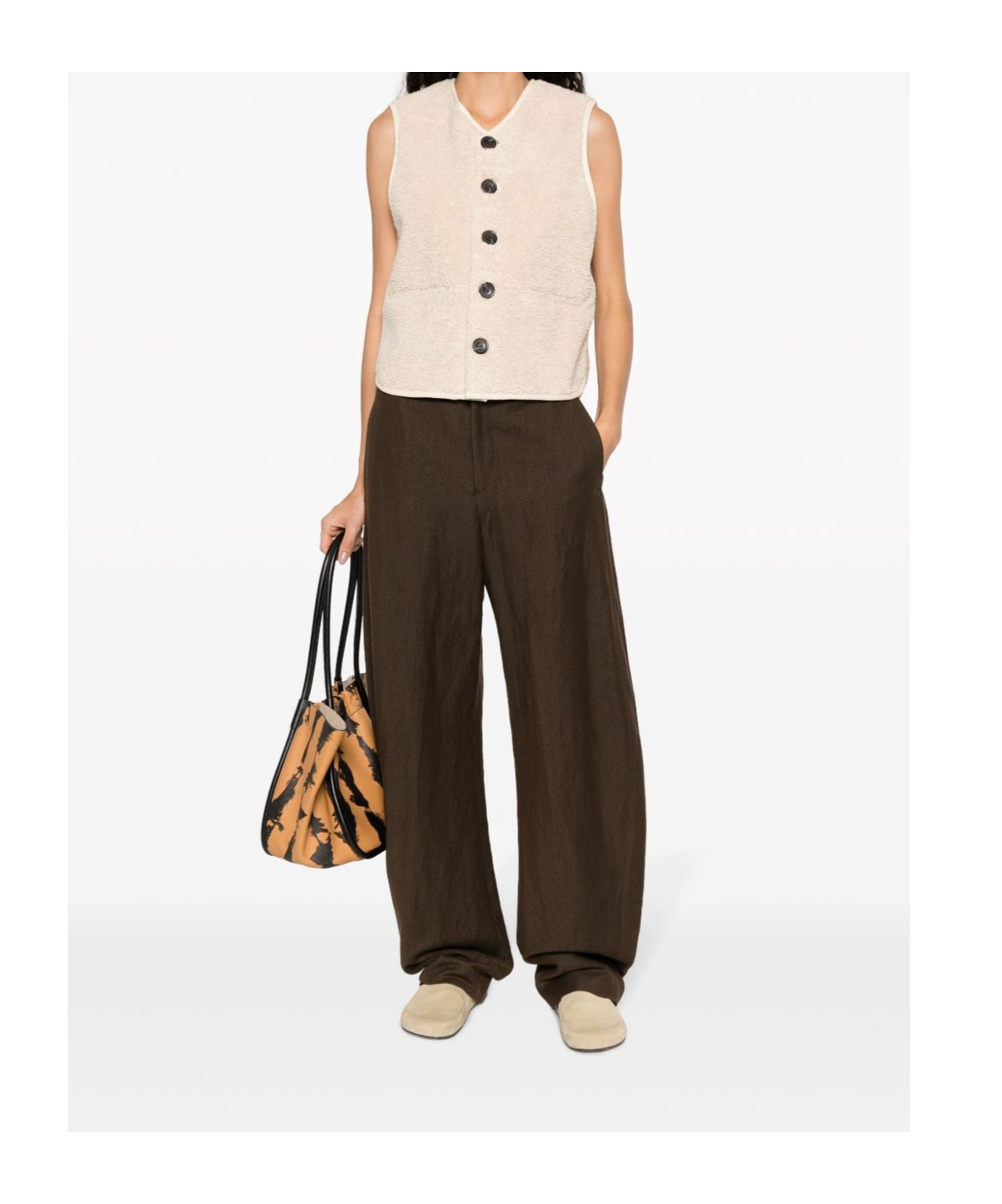 Soeur Sheepskin-effect Gilet In Multi