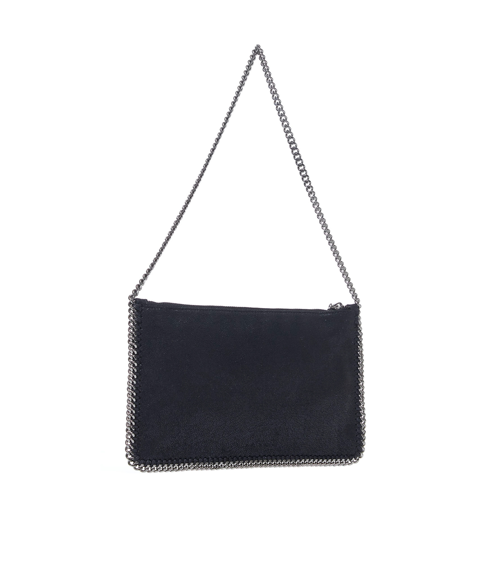 Stella Mccartney Womens Black Falabella Pochette Faux-leather Shoulder Bag In Black