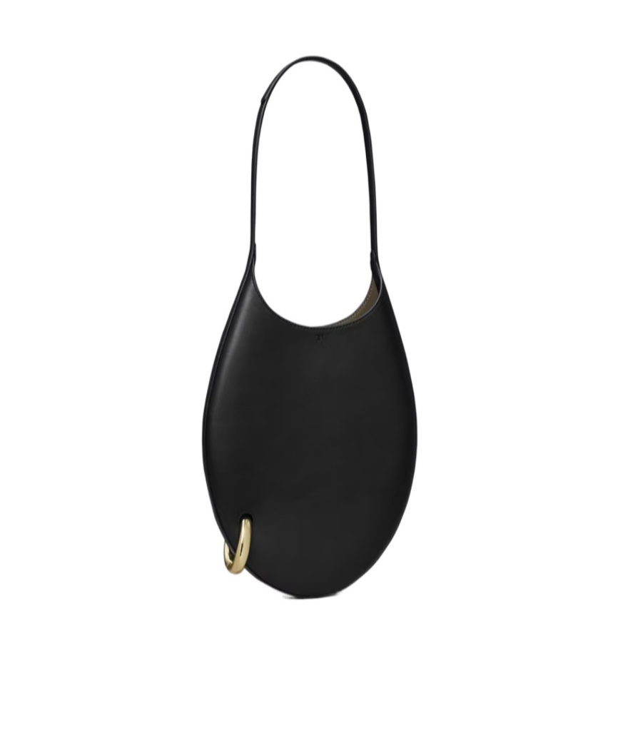 Tory Burch Small Pierced-detail Leather Shoulder Bag In Black