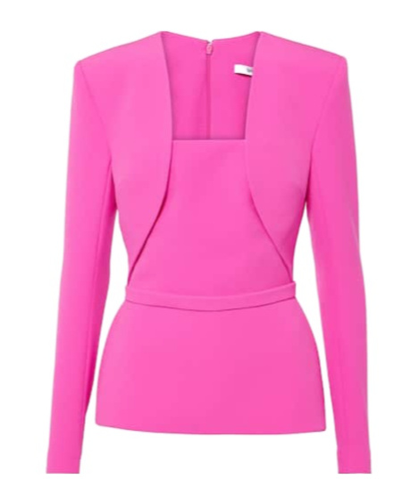 Safiyaa London Paneled Crêpe Top In Pink