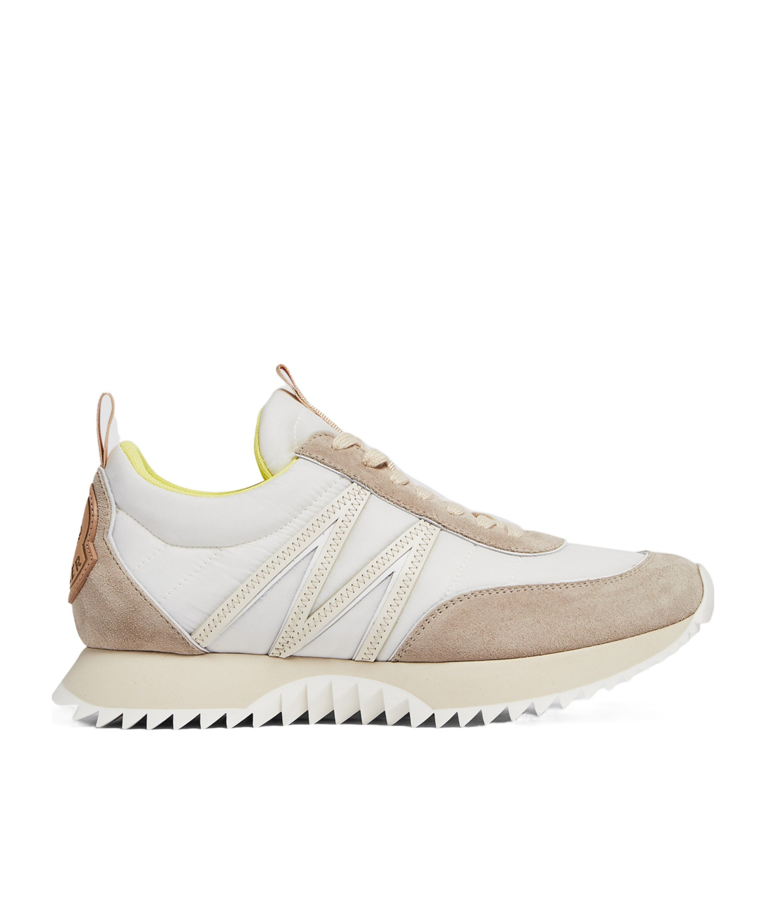 Moncler Pacey Sneakers Leather M-shaped Detail In Multi