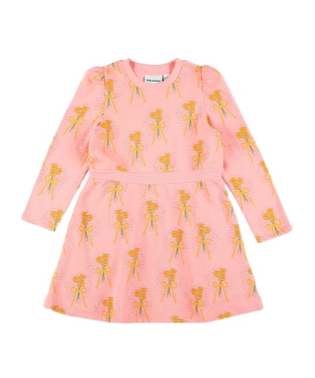Shop Mini Rodini Floral-print Dress In Pink