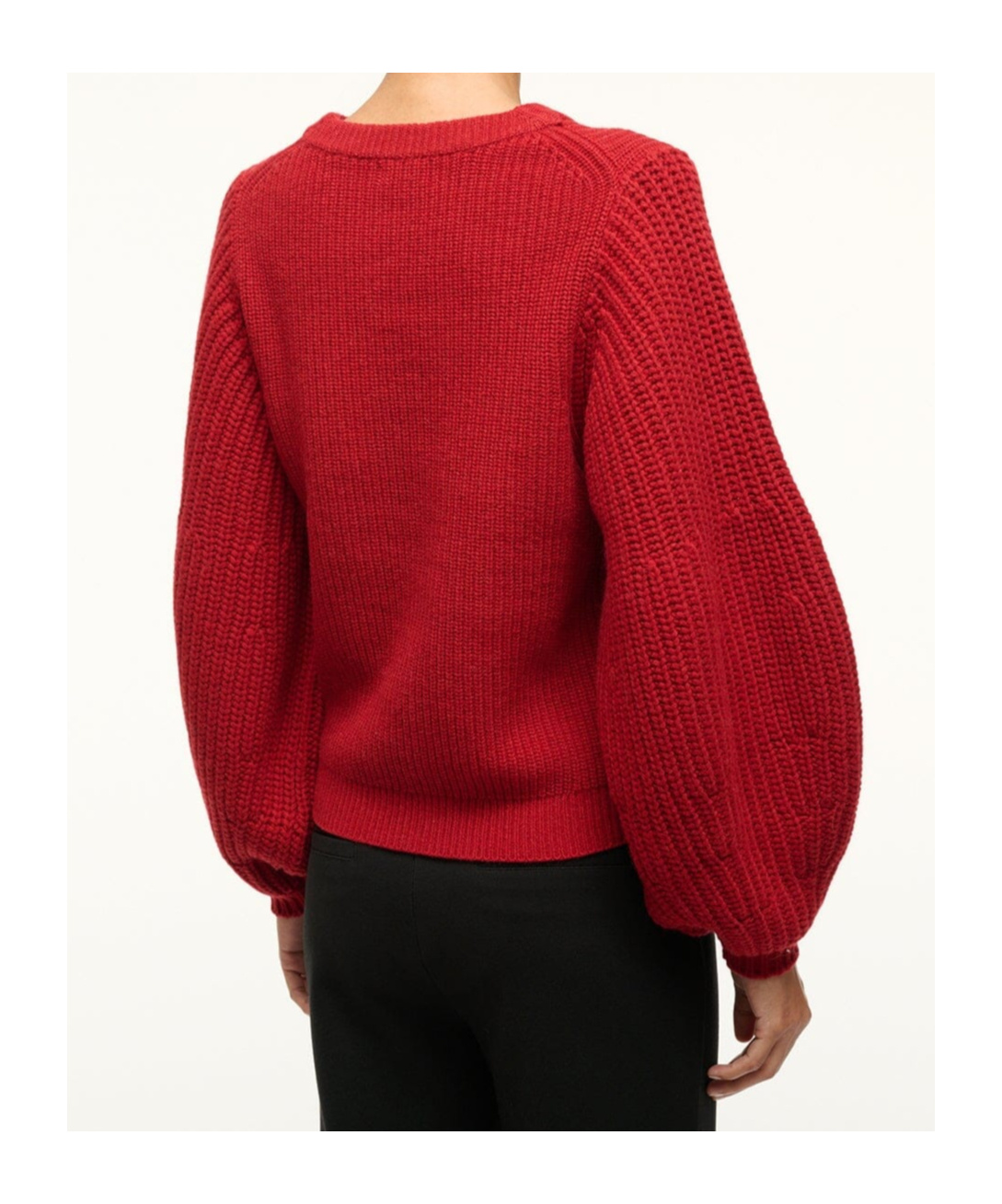 Staud Long-sleeved Sweater In Red