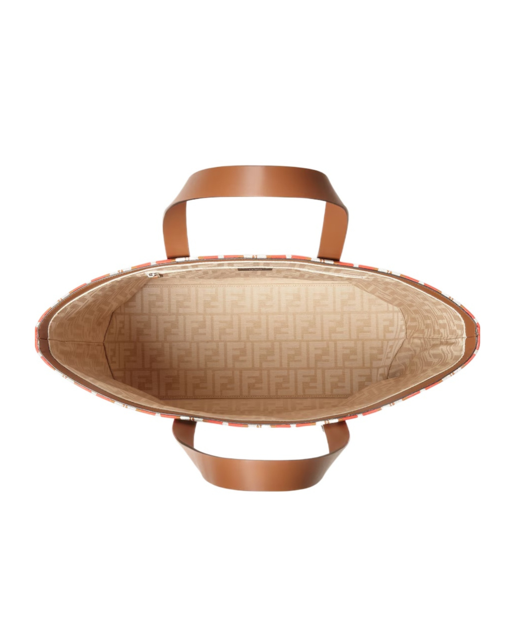 Fendi Multicolour Stripe Printed Canvas Bag
