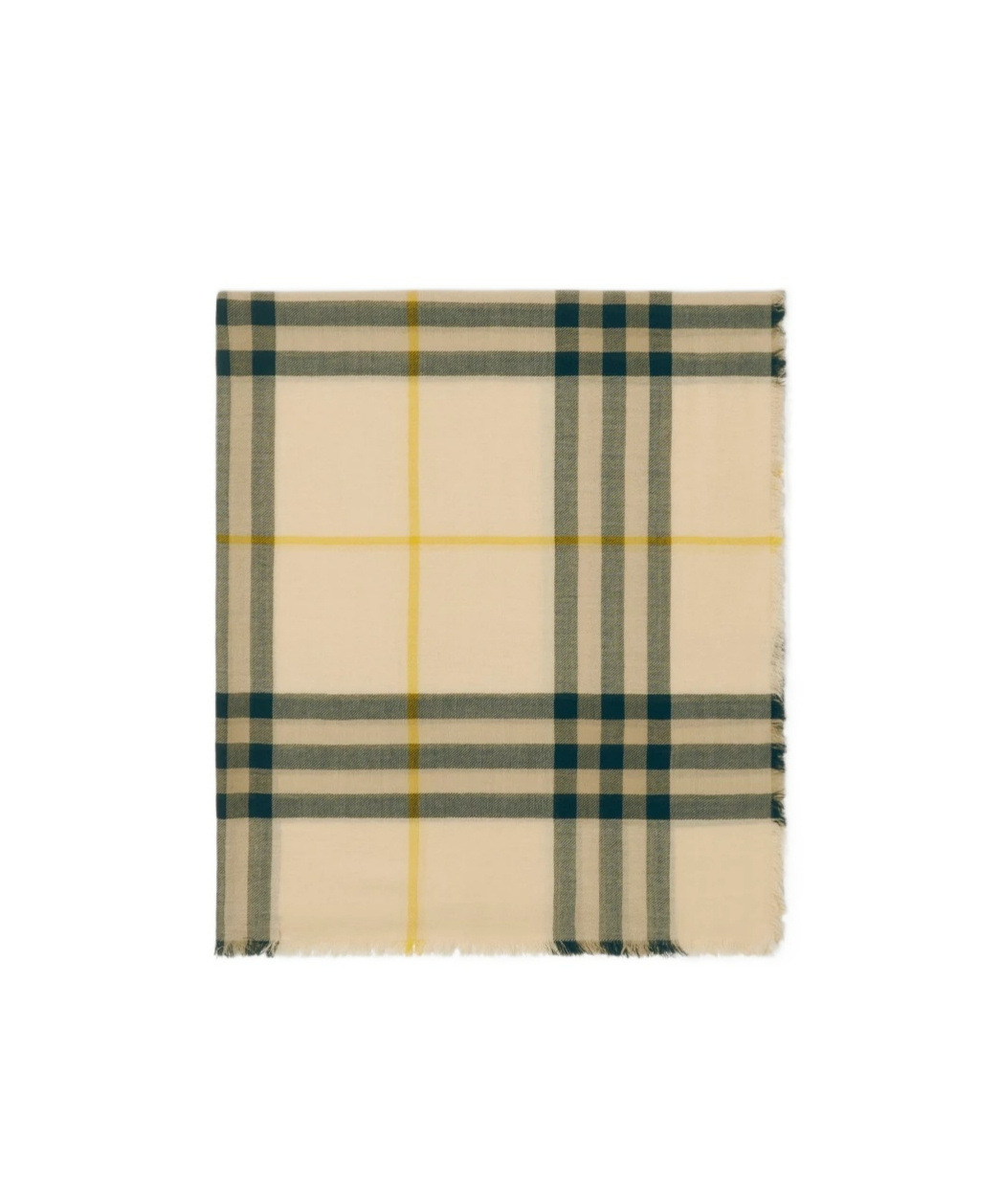 Shop Burberry Checked Wool Scarf In Nude