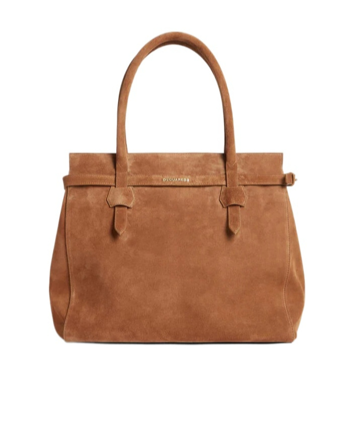 Dsquared2 Suede Tote Bag In Brown