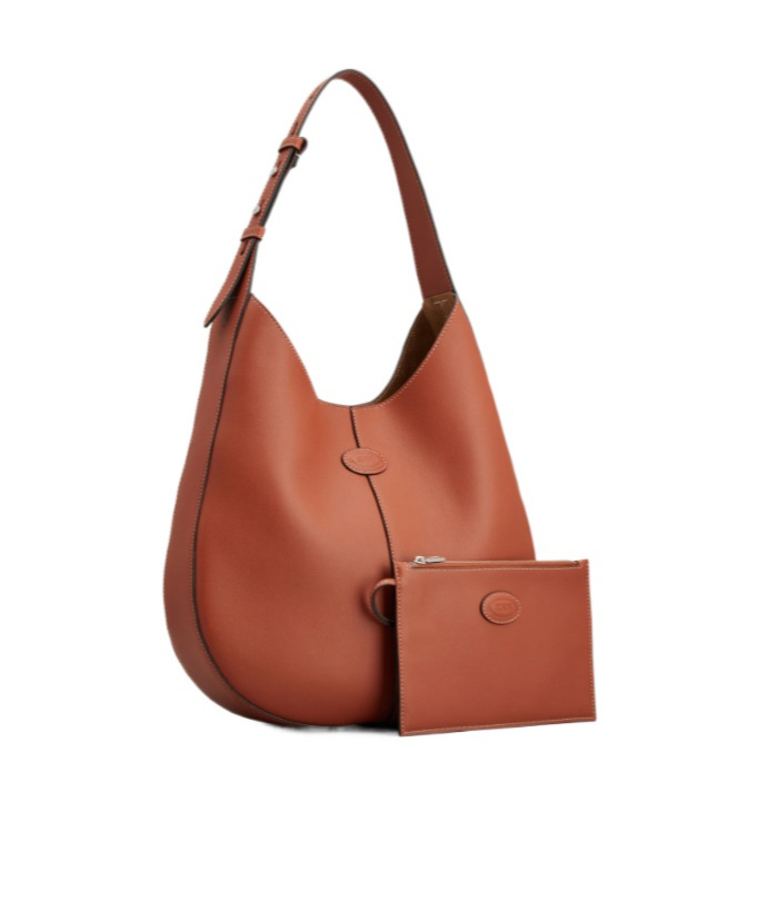 Tod's Di Ba Small Hobo Handbag In Brown