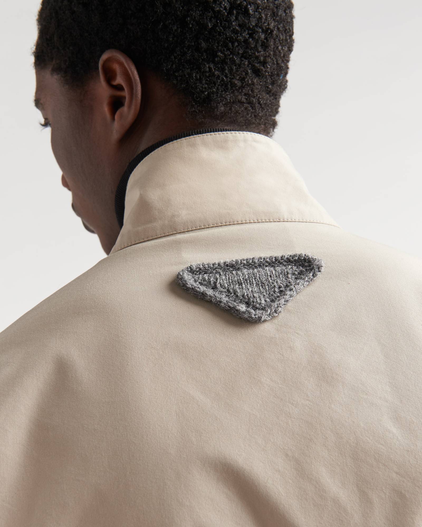 Prada Cotton-blend Bomber Jacket In Nude