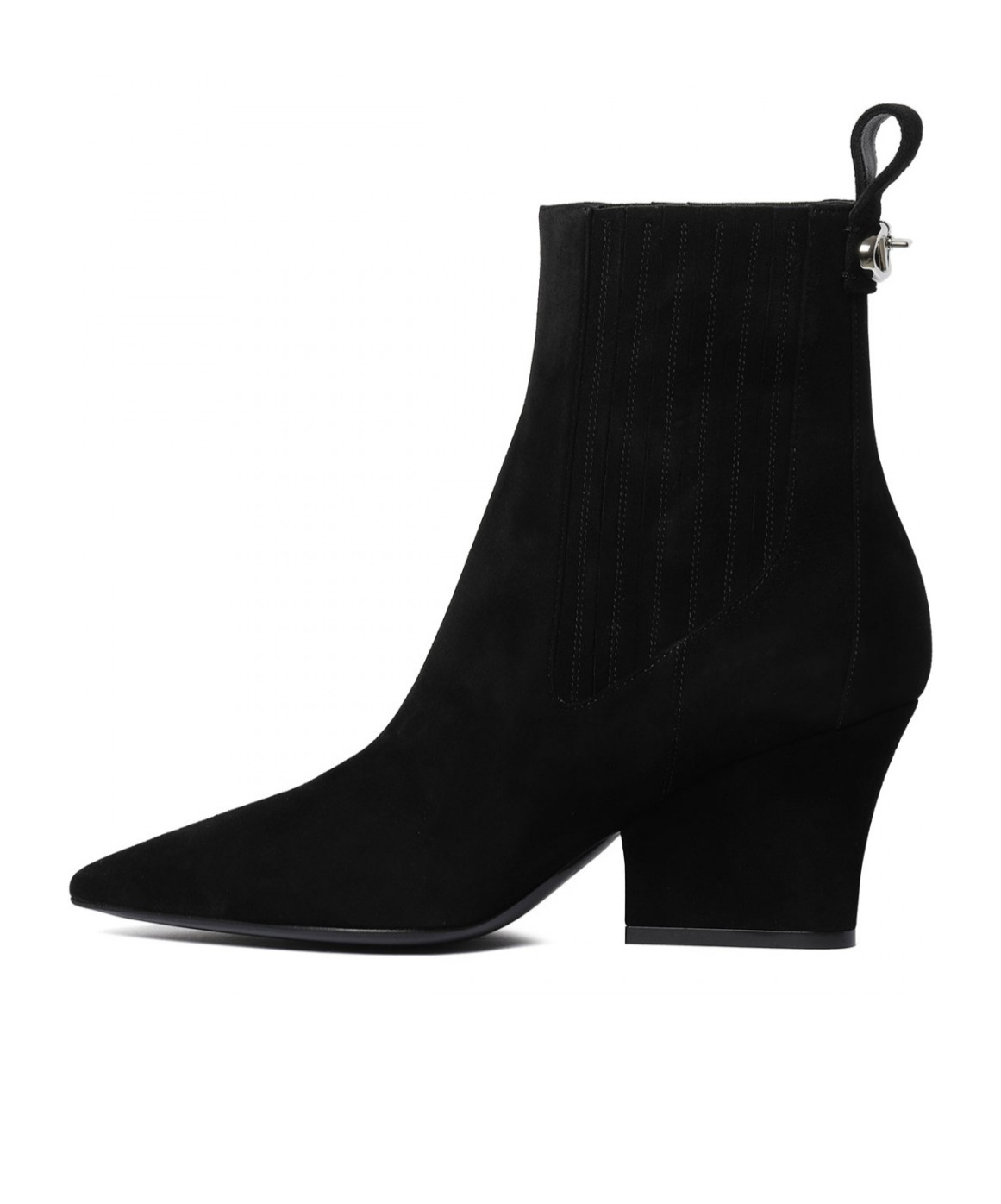 Valentino Vlogo Lockette Suede Ankle Boots In Black