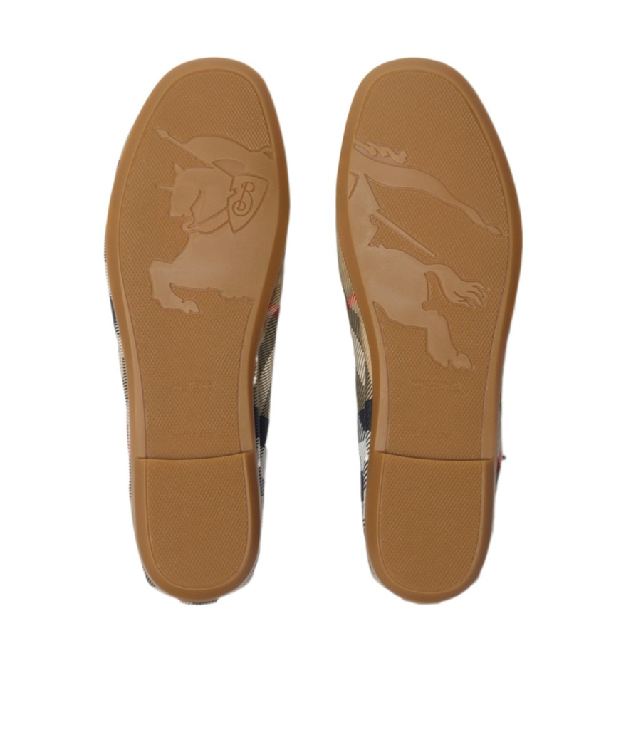 Burberry Ballerina Beige Check Pattern In Brown