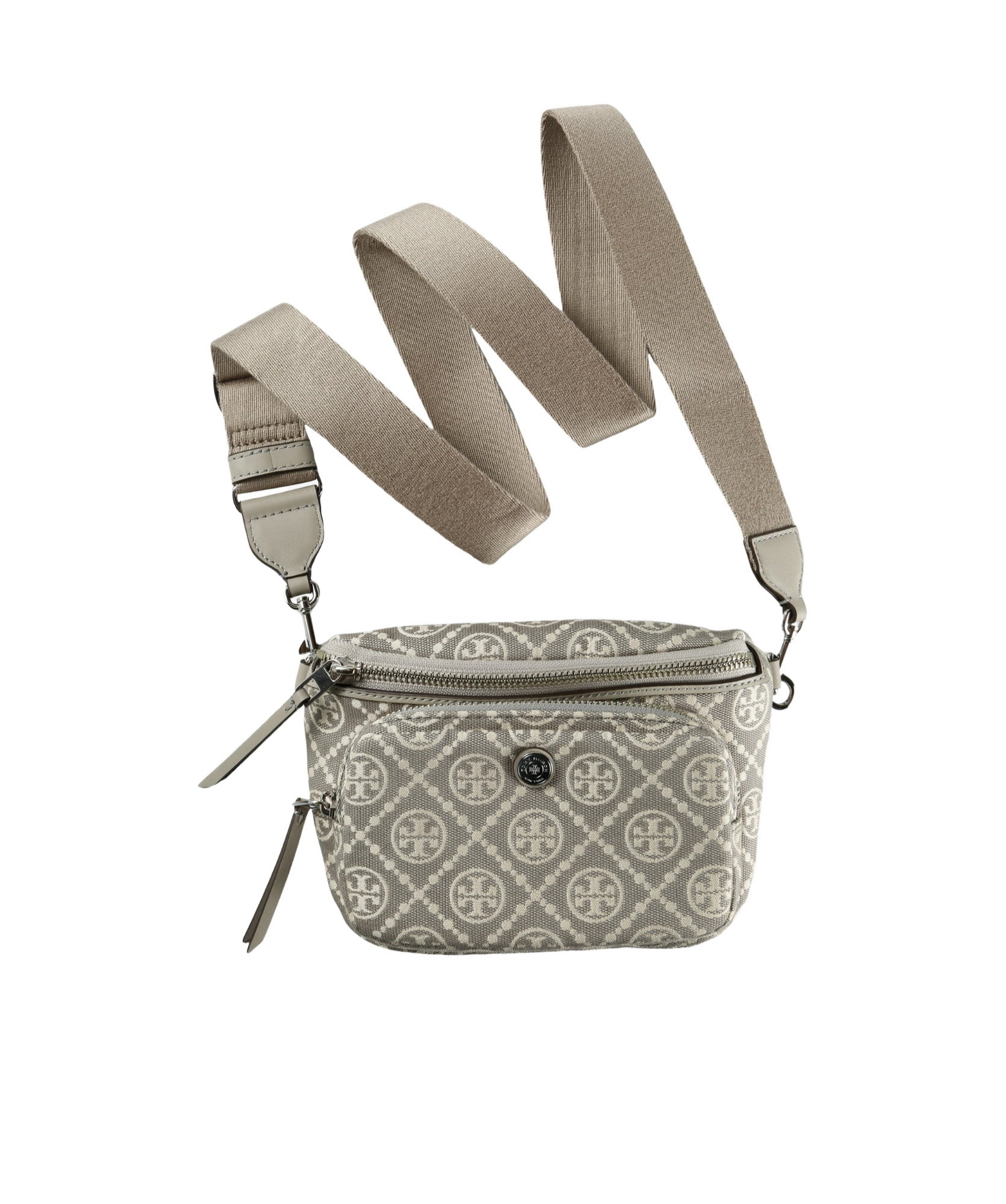 Tory Burch T Mini Belt Bag In Gray