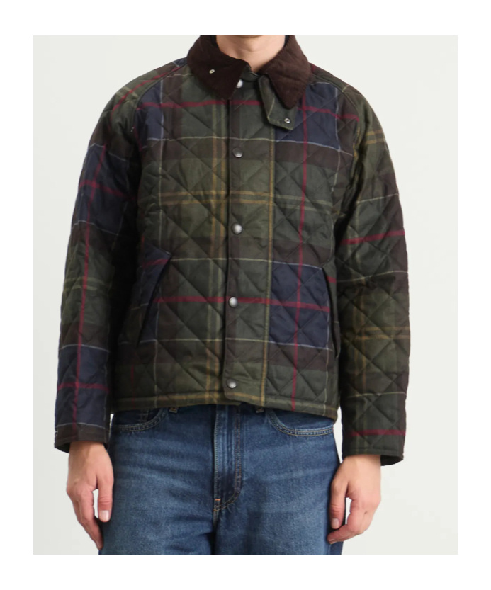 Barbour Tartan-print Quilted Jacket In Multi