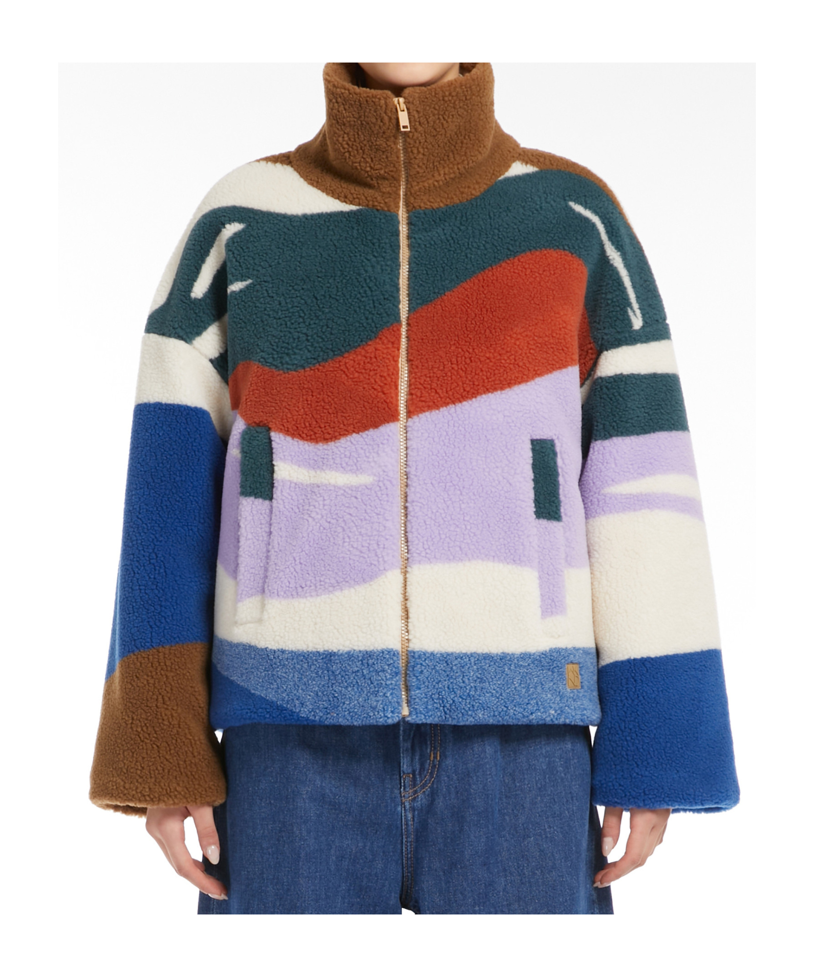 Weekend Max Mara Long-sleeved Casual Jacket In Multicolor