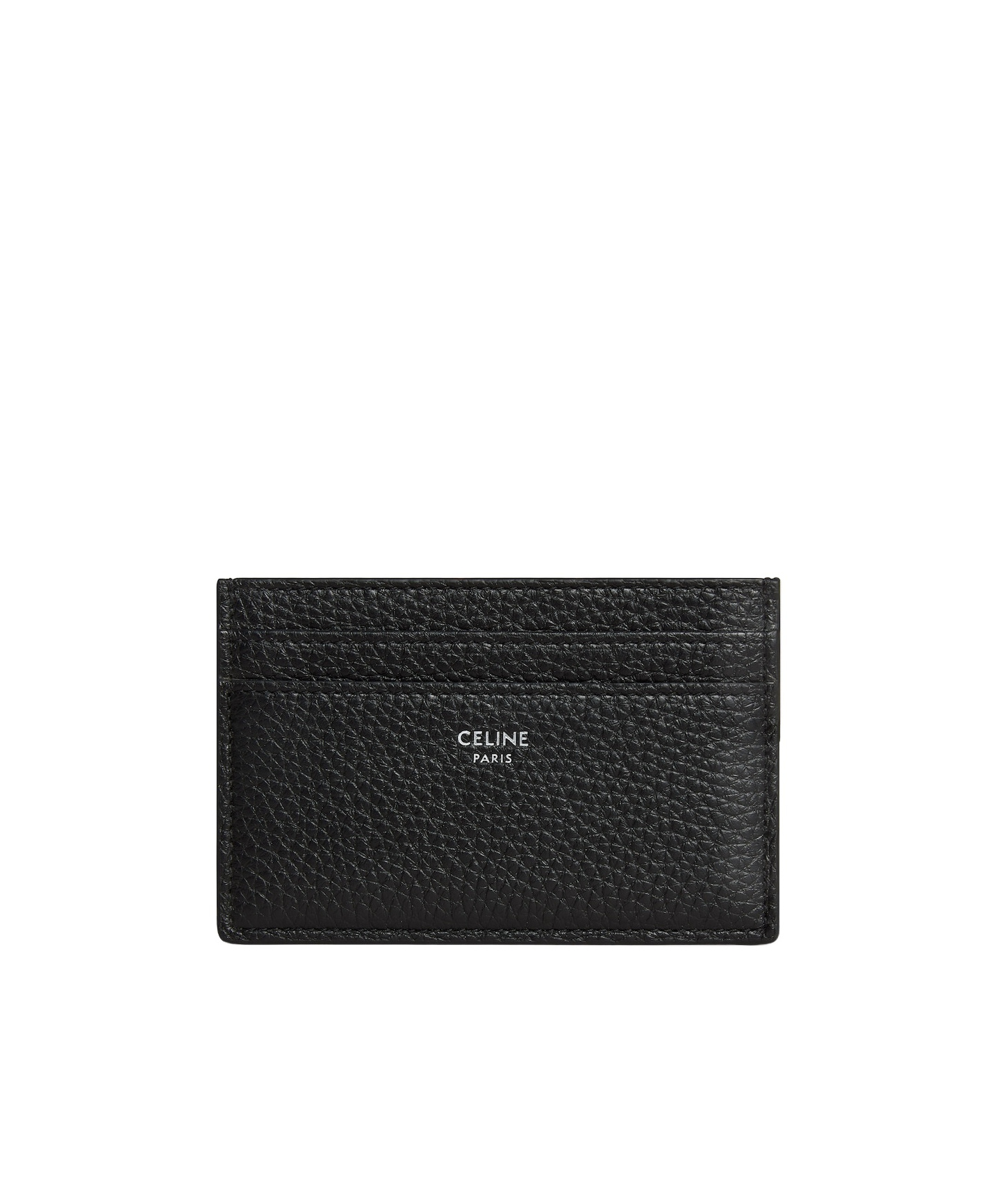 Celine Textured Medium Card Holder Accessory In Black