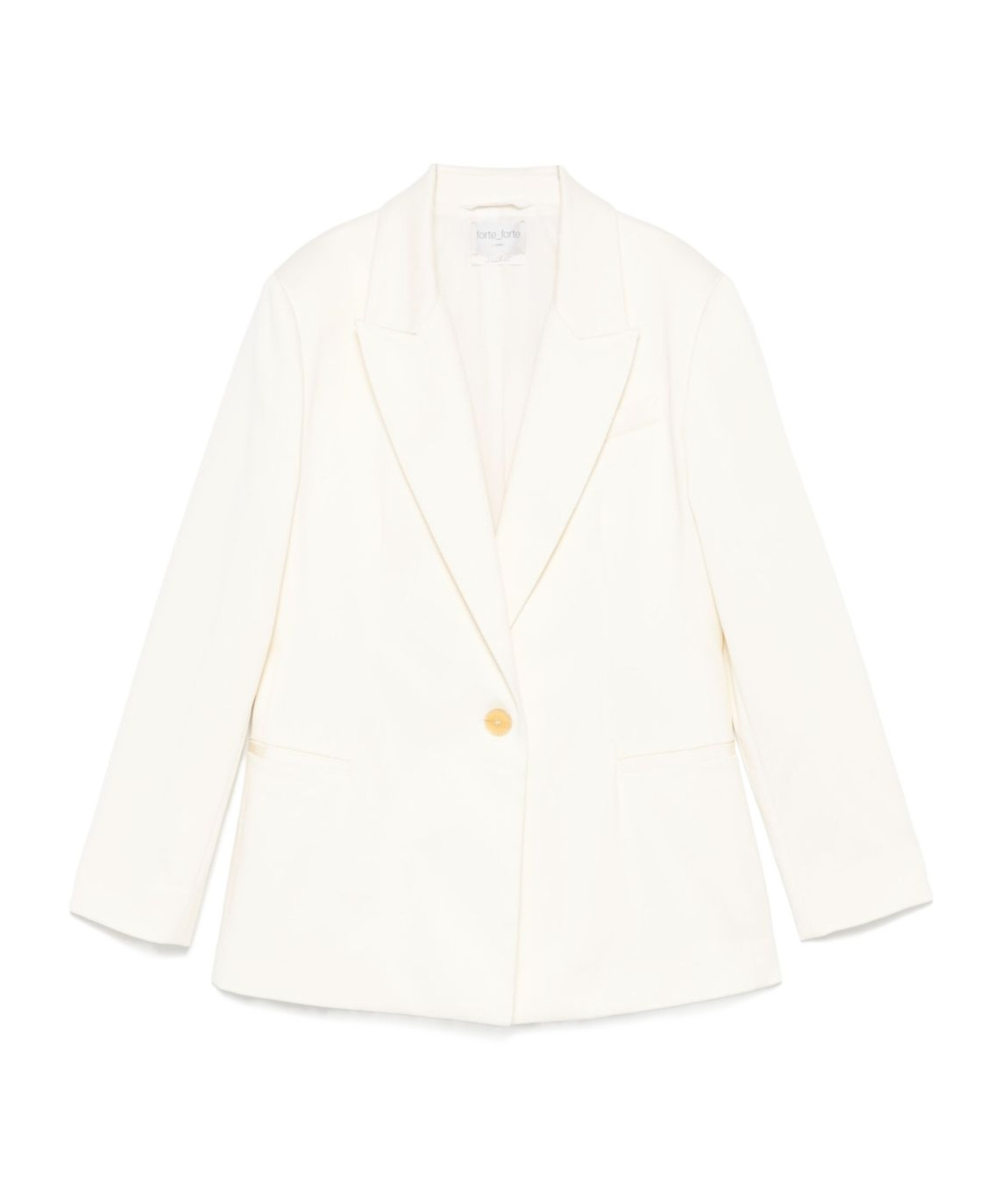 Shop Forte Forte Long Sleeve Blazer In White