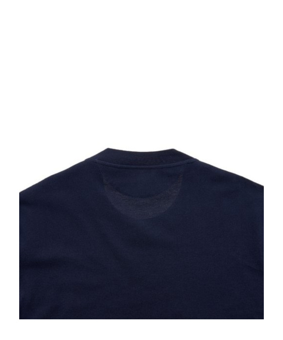 Brunello Cucinelli Short-sleeved Crew Neck T-shirt With Contrasting Stitching In Blue