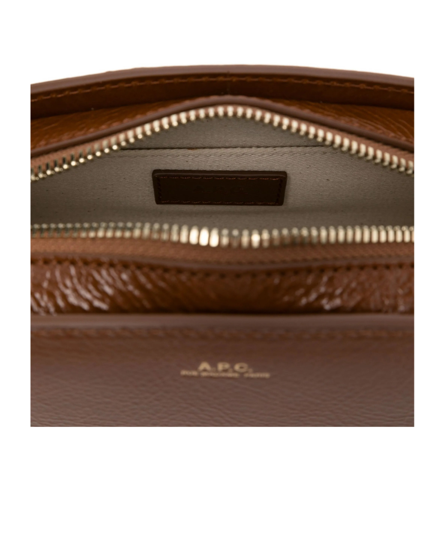 Apc A.p.c. Sac Demi Lune Shoulder In Brown