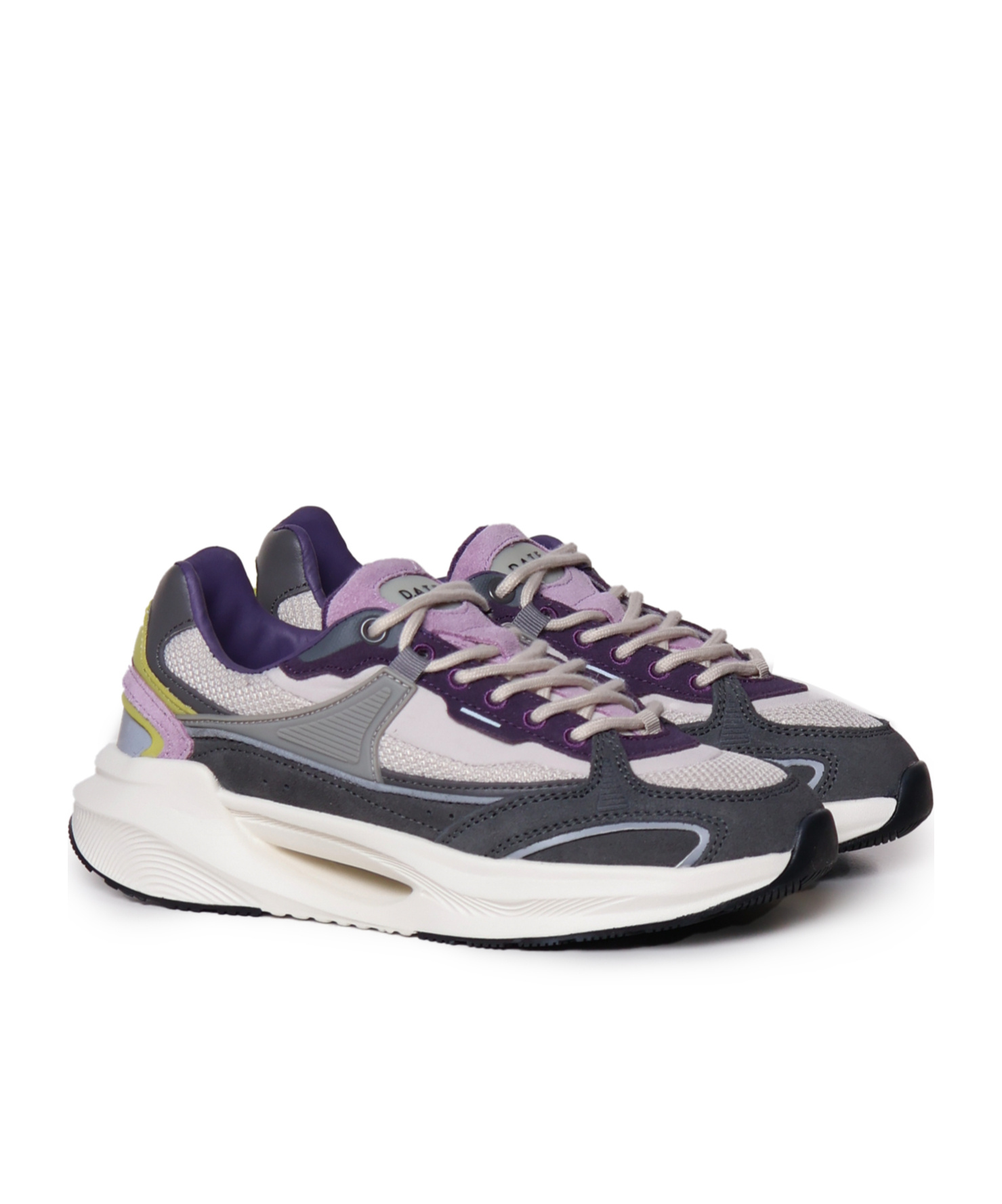 Date Gray Fabric Sneaker In White