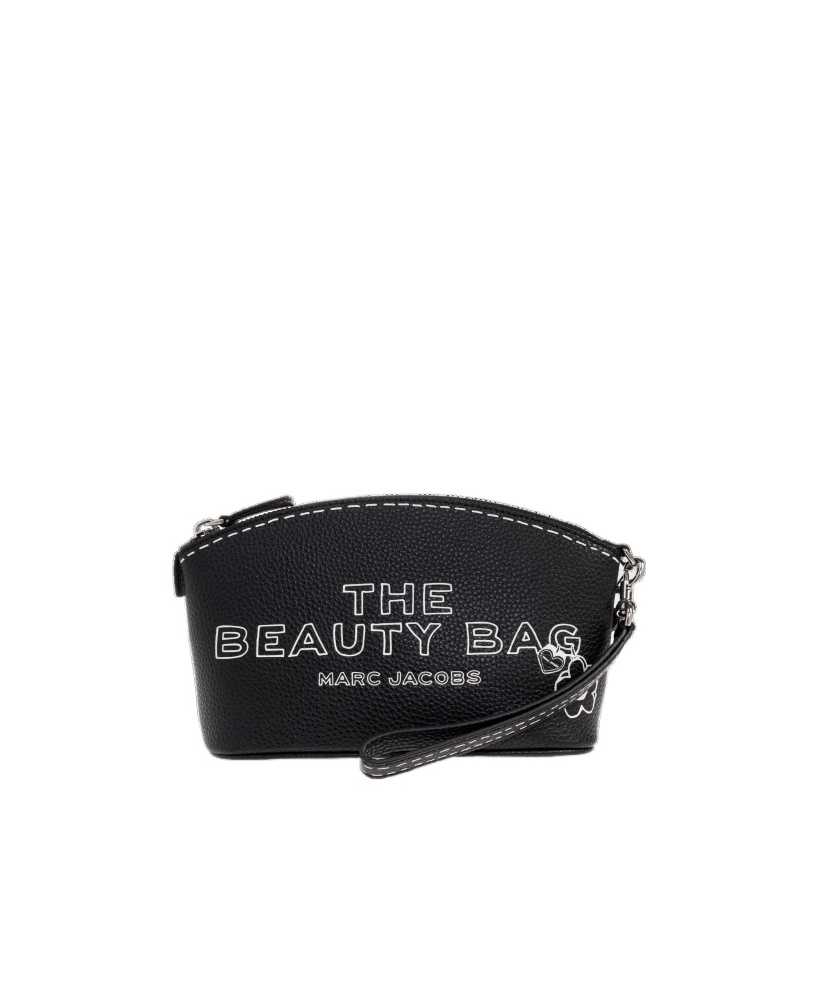 Marc Jacobs Lettering-print Make-up Bag In Black