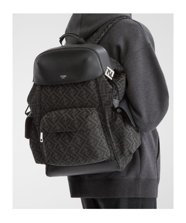 Fendi Drive Backpack In Black