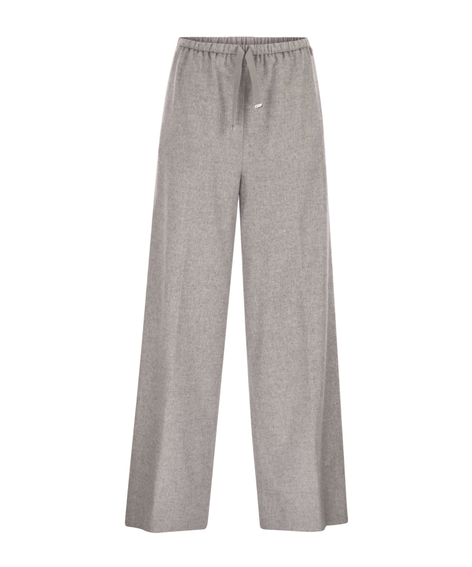 Herno Resort Trousers In Cashmere And Silk In Gray