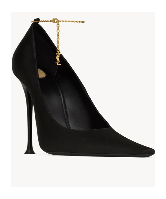 SAINT LAURENT RÉGINE PUMPS IN SATIN CREPE