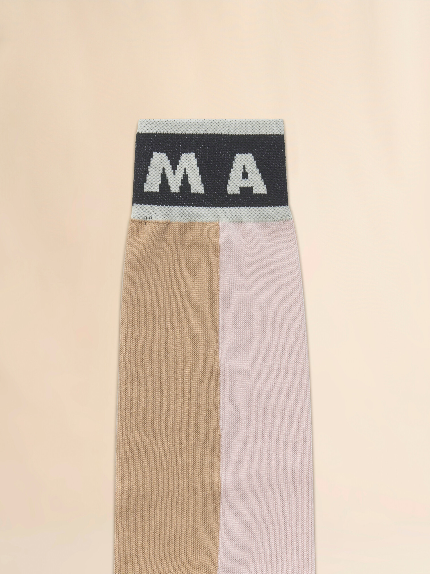 Marni Pink Colour-block Cotton Socks