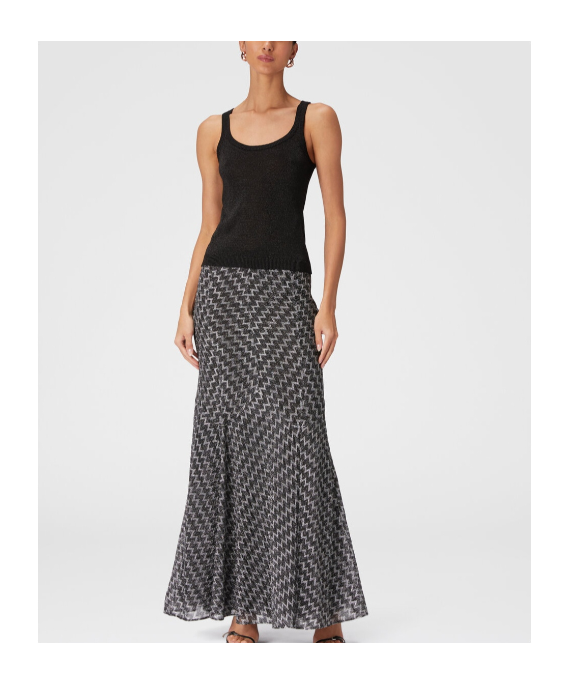 Shop Missoni Metallic-threading Scoop-neck Tank Top In Black