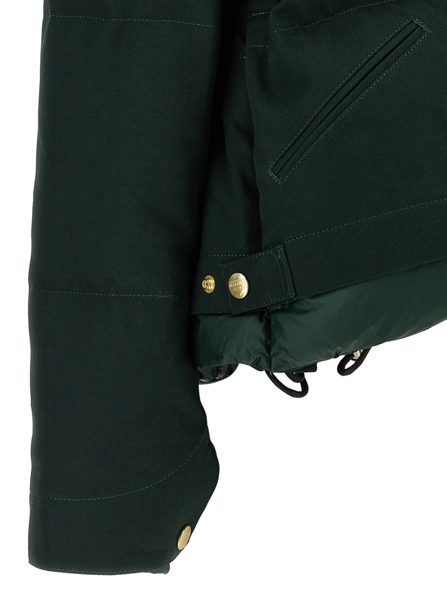 Sacai X Carhartt Wip Capsule Double-layer Jacket In Green